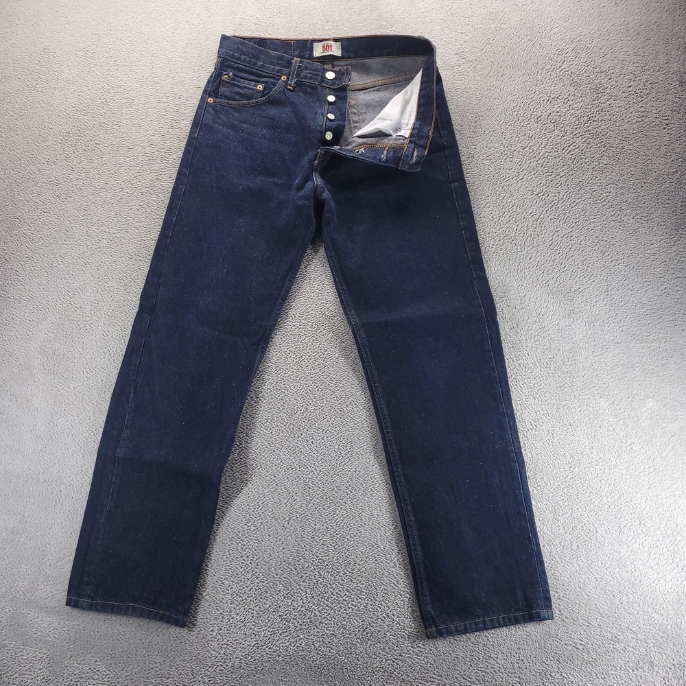 Levi's Jeans Mens 32x30 Blue 501 Straight Vintage Made In USA Y2K Dark Wash